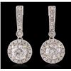 Image 1 : 14KT White Gold 1.62ctw Diamond Earrings