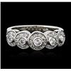 Image 1 : 14KT White Gold 0.42ctw Diamond Ring