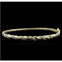 0.20ctw Diamond Bangle Bracelet - 10KT Yellow Gold