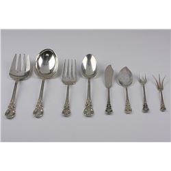 American Victorian 8 Piece Sterling Silver Completer Serving Set