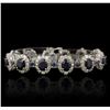 Image 1 : 14KT White Gold 17.61ctw Sapphire and Diamond Bracelet