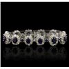 Image 2 : 14KT White Gold 17.61ctw Sapphire and Diamond Bracelet