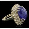 Image 2 : 14KT Yellow Gold 19.72ct Tanzanite and Diamond Ring