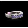 Image 2 : 1.13ctw Tanzanite and Diamond Ring - 14KT White Gold