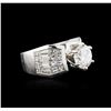 Image 2 : 18KT White Gold 4.16ctw Diamond Ring
