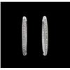 Image 1 : 0.58ctw Diamond Hoop Earrings - 18KT White Gold
