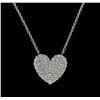 Image 2 : Tiffany & Co. 0.56ctw Diamond Pendant With Chain - 18KT White Gold