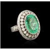 Image 2 : 18KT White Gold 13.35ct Emerald and Diamond Ring