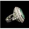 Image 3 : 18KT White Gold 13.35ct Emerald and Diamond Ring
