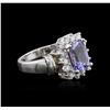 Image 1 : 14KT White Gold 2.38ct Tanzanite and Diamond Ring