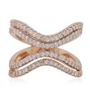 Image 1 : 18KT Rose Gold 0.90ctw Diamond Ring