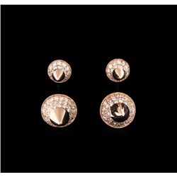 0.65ctw Diamond Earrings - 14KT Rose Gold