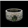 Image 1 : 1.60ct Alexandrite and Diamond Ring - 18KT White Gold