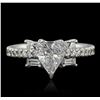 Image 1 : 18KT White Gold EGL Certified 1.60ctw Diamond Ring