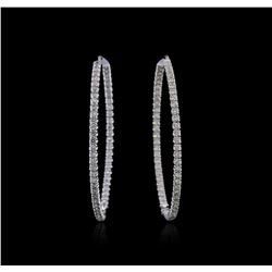 14KT White Gold 3.68ctw Diamond Earrings