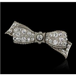 18KT White Gold 3.66ctw Diamond Brooch