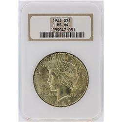 1923 NGC MS64 Peace Silver Dollar