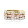 Image 1 : 14KT Yellow, White, And Rose Gold 0.80ctw Diamond Rings
