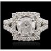 Image 1 : 18KT White Gold 2.55ctw Diamond Ring