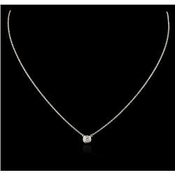 14KT White Gold 0.28ct Diamond Necklace