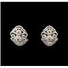 2.87ctw Diamond Earrings - 14KT White Gold