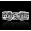 Image 1 : 14KT White Gold 1.20ctw Diamond Ring