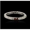 Image 4 : 14KT White Gold Multi Gemstone Ring