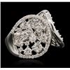 Image 2 : 14KT White Gold 3.81ctw Diamond Ring
