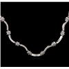 Image 2 : 4.00ctw Diamond Necklace - 14KT White Gold