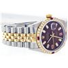 Image 2 : Rolex Two-Tone Diamond and Ruby DateJust Men's Watch