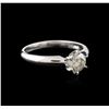 Image 2 : 14KT White Gold 0.85ct Round Cut Diamond Solitaire Ring
