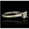 Image 2 : 14KT White Gold 0.70ctw Princess Cut Engagement Ring