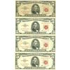 Image 1 : 1963 $5 Red Seal Bill Lot of 4
