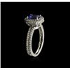 Image 3 : 14KT White Gold 0.86ct Tanzanite and Diamond Ring