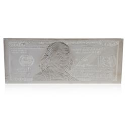 2015 $100 Dollar Ben Franklin Bill Note 4 troy oz .999 Silver Bar Bullion