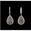 Image 1 : 2.68ctw Fancy Brown Diamond Earrings - 14KT White Gold