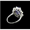 Image 3 : 14KT White Gold 4.48ct Tanzanite and Diamond Ring