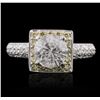 Image 1 : 18KT White Gold 2.20ctw Diamond Ring