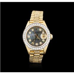 Rolex 18KT Yellow Gold 1.60ctw Diamond DateJust Ladies Watch