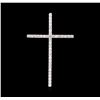 Image 1 : 0.44ctw Diamond Cross Pendant - 14KT White Gold
