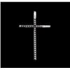 Image 2 : 0.44ctw Diamond Cross Pendant - 14KT White Gold