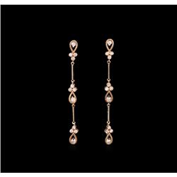 0.63ctw Diamond Earrings - 14KT Rose Gold