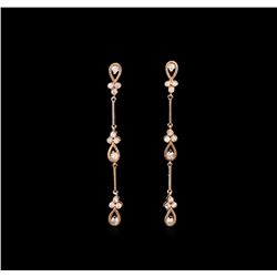 0.63ctw Diamond Earrings - 14KT Rose Gold