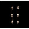 Image 1 : 0.63ctw Diamond Earrings - 14KT Rose Gold