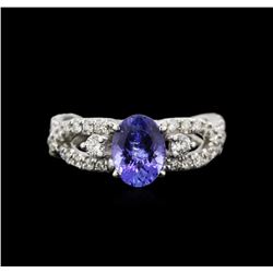 1.45ct Tanzanite and Diamond Ring - Platinum