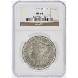 1887 NGC MS63 Morgan Silver Dollar