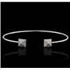 Image 1 : 14KT White Gold 0.17ctw Diamond Bangle Bracelet
