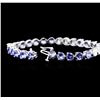 Image 3 : 14KT White Gold 9.20ctw Tanzanite and Diamond Bracelet