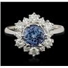 Image 1 : 14KT White Gold 1.74ct Tanzanite and Diamond Ring