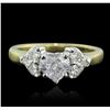 Image 1 : 18KT Yellow Gold 1.44ctw Heart Cut Diamond Ring